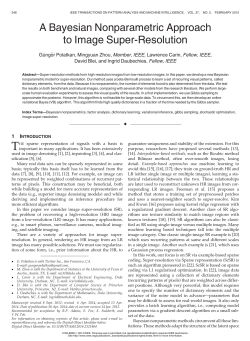 A Bayesian Nonparametric Approach to Image Super
