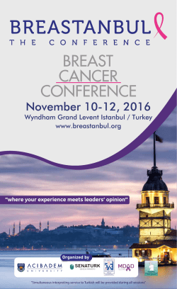 BREASTANBUL 2016, Breast Cancer Conference
