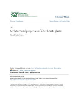 Structure and properties of silver borate glasses