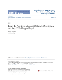 Margaret Oldfield`s Description of a Royal Wedding in Nepal