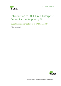 Introduction to SUSE Linux Enterprise Server for the Raspberry Pi
