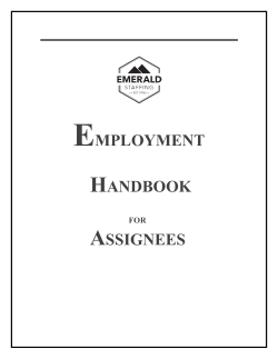 Employee Handbook - Emerald Staffing