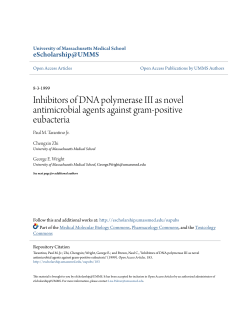 Inhibitors of DNA polymerase III as novel antimicrobial agents