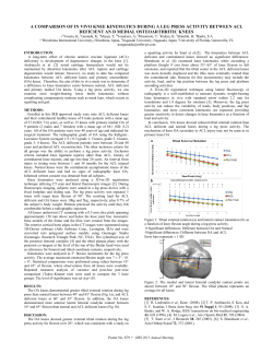a comparison of in vivo knee kinematics during a leg press activity