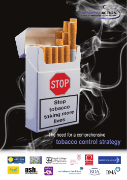 The need for a comprehensive tobacco control strategy