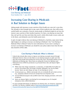 Increasing Cost-Sharing in Medicaid: A Bad Solution