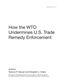 How the WTO Undermines U.S. Trade Remedy Enforcement