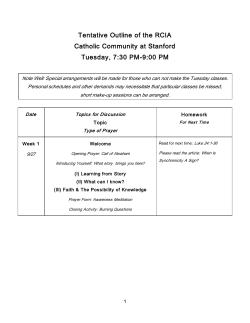 Course Outline - Catholic Community at Stanford