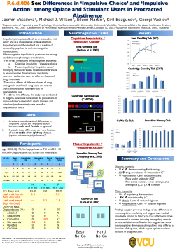 P.6.d.006 Sex Differences in `Impulsive Choice` and