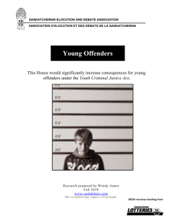 Young Offenders - Saskatchewan Elocution and Debate Association