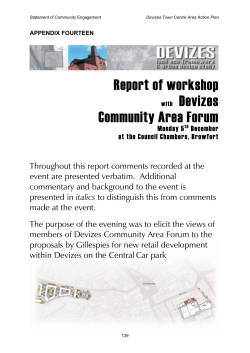 Devizes Town Centre Area Action Plan SCI