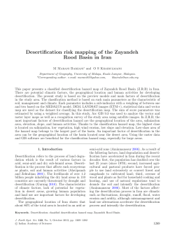 Desertification risk mapping of the Zayandeh Rood Basin in Iran