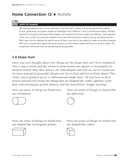 Home Connections Unit Four