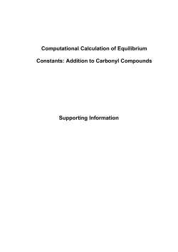 Addition to Carbonyl Compounds Supporting Information