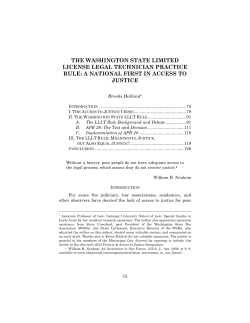 the washington state limited license legal technician practice rule