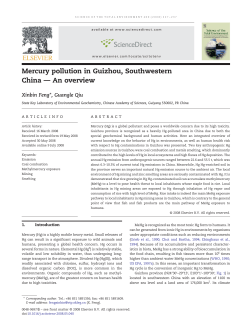 Mercury pollution in Guizhou, Southwestern China