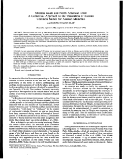 Siberian Goats and North American Deer: A Contextual Approach to