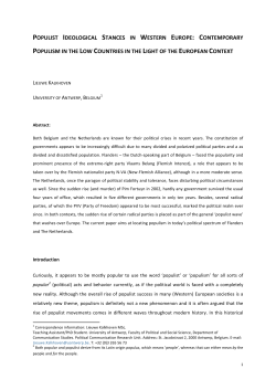 POPULIST IDEOLOGICAL STANCES IN WESTERN EUROPE