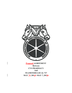 Proposed AGREEMENT Between CVS PHARMACY