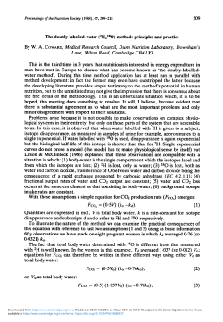 The doubly-labelled-water (H2O) method: principles and practice