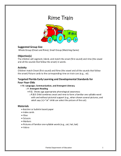 Rime Train - Florida Office of Early Learning