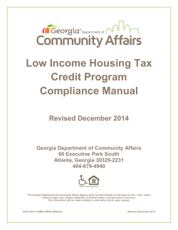 Low Income Housing Tax Credit Program Compliance Manual