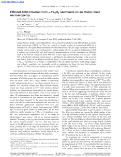Efficient field emission from -Fe 2O3 nanoflakes on an atomic force