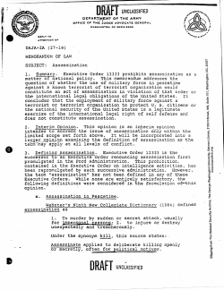 Assassination. - National Security Archive