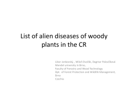 Alien species and invasive species on woody plants