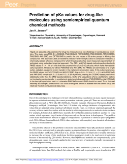 Prediction of pKa values for drug-like molecules using