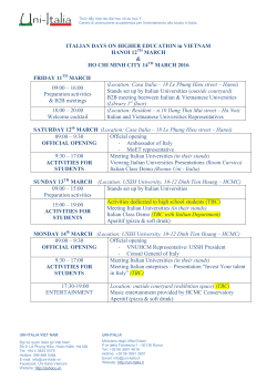 ITALIAN DAYS ON HIGHER EDUCATION in VIETNAM - Uni