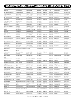 grain/feed industry manufacturers/suppliers