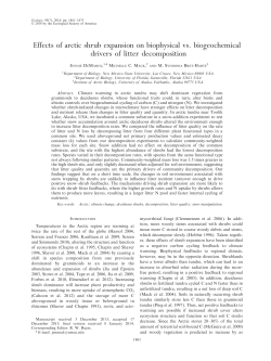 Effects of arctic shrub expansion on biophysical vs. biogeochemical