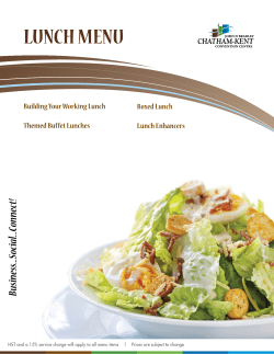 LUNCH MENU
