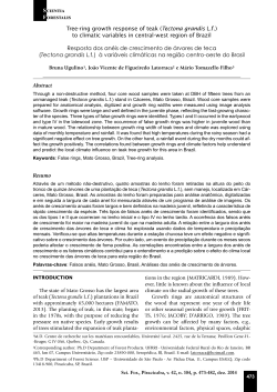 Scientia Forestalis Tree-ring growth response of teak (Tectona