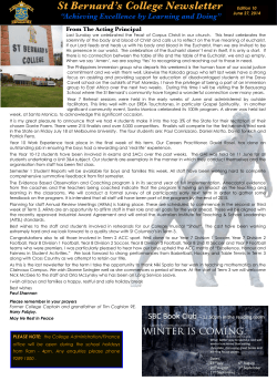 27 June 2014 - St Bernard`s College
