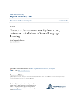 Towards a classroom community: Interaction, culture and