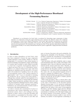 Development of the High-Performance Bioethanol Fermenting Reactor