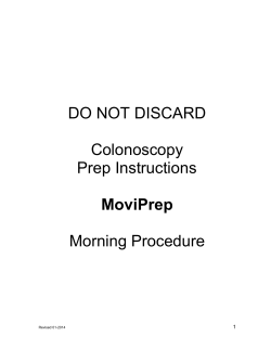 DO NOT DISCARD Colonoscopy Prep Instructions