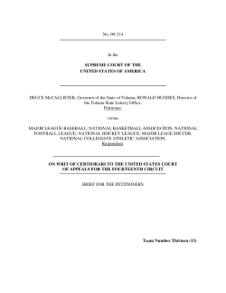 No. 09-214 In the SUPREME COURT OF THE UNITED STATES OF