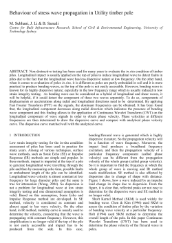 Behaviour of stress wave propagation in Utility timber pole