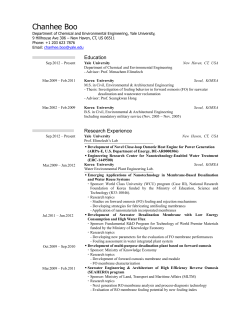 Chanhee Boo - Elimelech Research Group