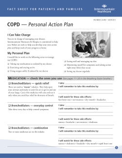 COPD &mdash; Personal Action Plan