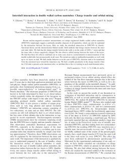 Intershell interaction in double walled carbon