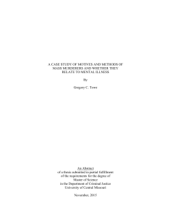 A CASE STUDY OF MOTIVES AND METHODS OF MASS