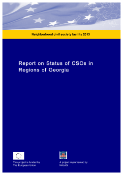 CSOs in Regions of Georgia - საქართველოს ადგილობრივ