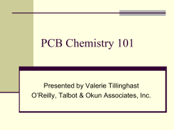 The Chemistry of PCBs 101