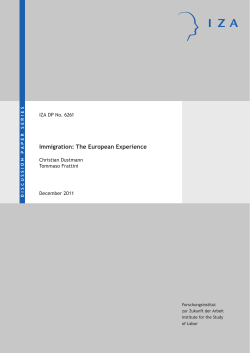 Immigration: The European Experience