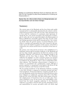 Summary - Max-Planck-Institut f&uuml;r ausl&auml;ndisches &ouml;ffentliches Recht