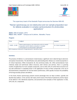 Raman spectroscopy as non-destructive and non sample